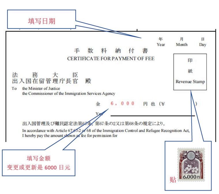 入管の手数料納付書の書き方